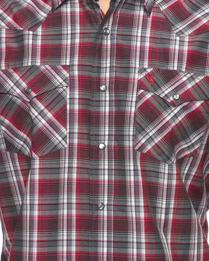 RODEO CLOTHING MEN'S PLAID SHORT SLEEVE SNAP Ps400s-Sept
