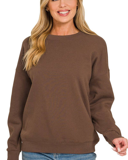 `Basic Casual Sweatshirts Zenana