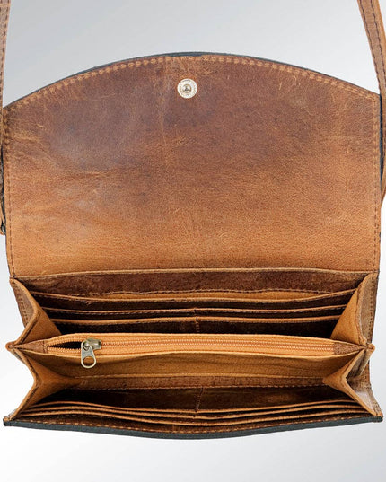 LC-ADBG518 Wallet Genuine Western Leather Women Bag