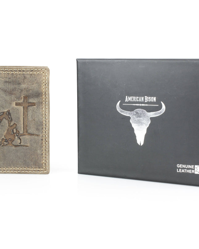 Men’s Tri-Fold Wallet with Cowboy Emboss ABMWVT 04