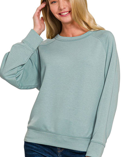 Soft Scuba Crewneck Sweatshirt SI-26756 Zenana
