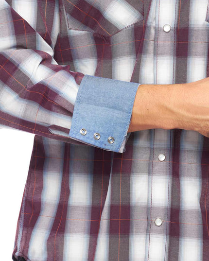 RODEO CLOTHING MEN'S PLAID LONG SLEEVE SNAP PS400l-Sept
