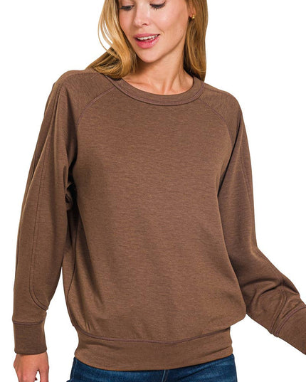 Soft Scuba Crewneck Sweatshirt SI-26756 Zenana