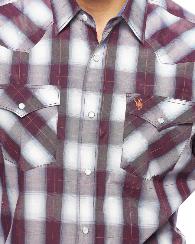 RODEO CLOTHING MEN'S PLAID LONG SLEEVE SNAP PS400l-Sept