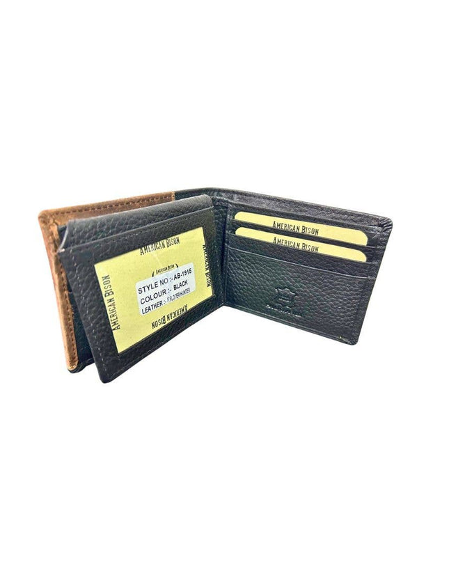 Mixed Media Bifold Rodeo Wallet with Medallion AB1915