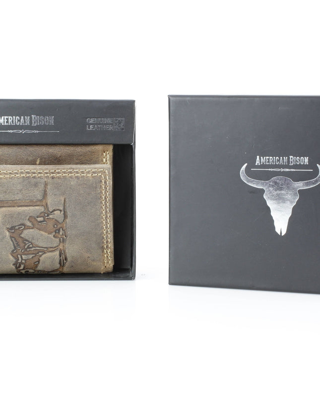Men’s Tri-Fold Wallet with Cowboy Emboss ABMWVT 04