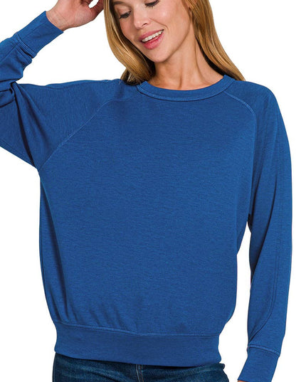 Soft Scuba Crewneck Sweatshirt SI-26756 Zenana