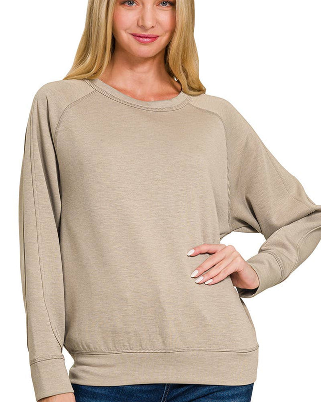 Soft Scuba Crewneck Sweatshirt SI-26756 Zenana