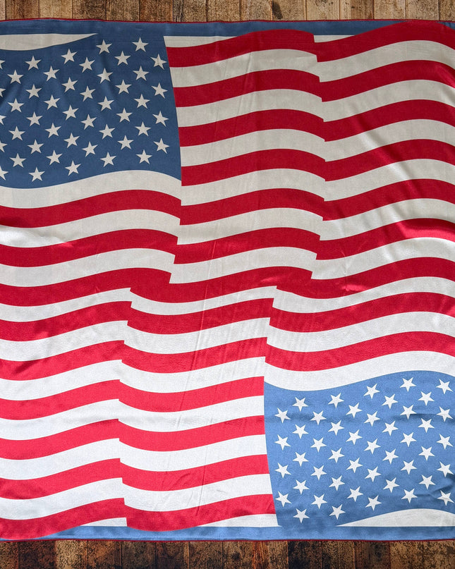 AVS-927 AMERICAN FLAG PRINT SILK WILD RAG 31X31