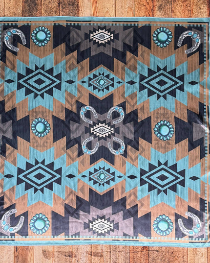 AVS-896 AZTEC PRINT SQUARE WILD RAG 36X36