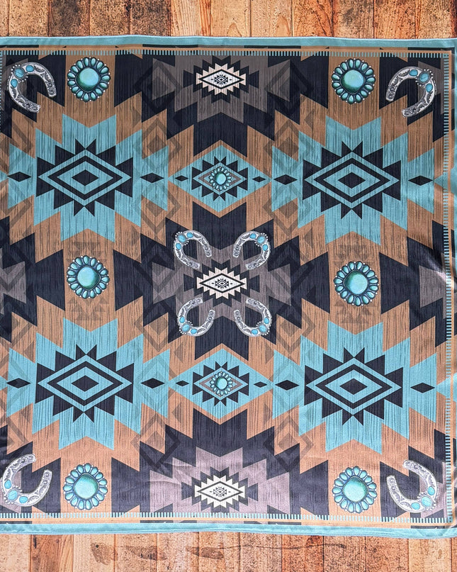 AVS-896 AZTEC PRINT SQUARE WILD RAG 36X36