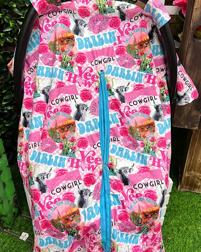 DARLIN, YEEHAW MULTI-PRINTED CAR SEAT COVER.ZYTG25153027 M