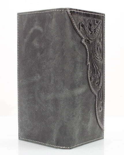 Oil Pull Up Tooled Leather Accent Rodeo Wallet ABW027