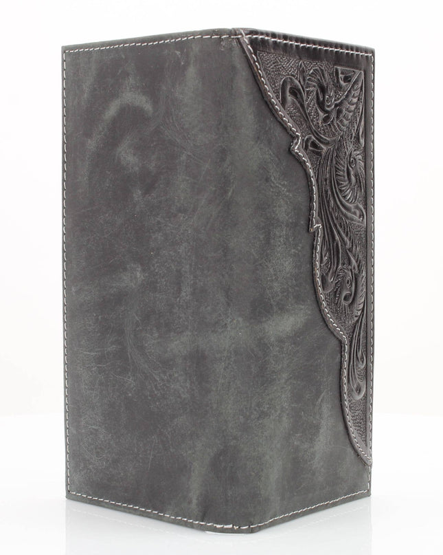 Oil Pull Up Tooled Leather Accent Rodeo Wallet ABW027