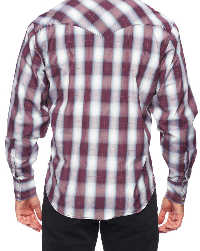 RODEO CLOTHING MEN'S PLAID LONG SLEEVE SNAP PS400l-Sept