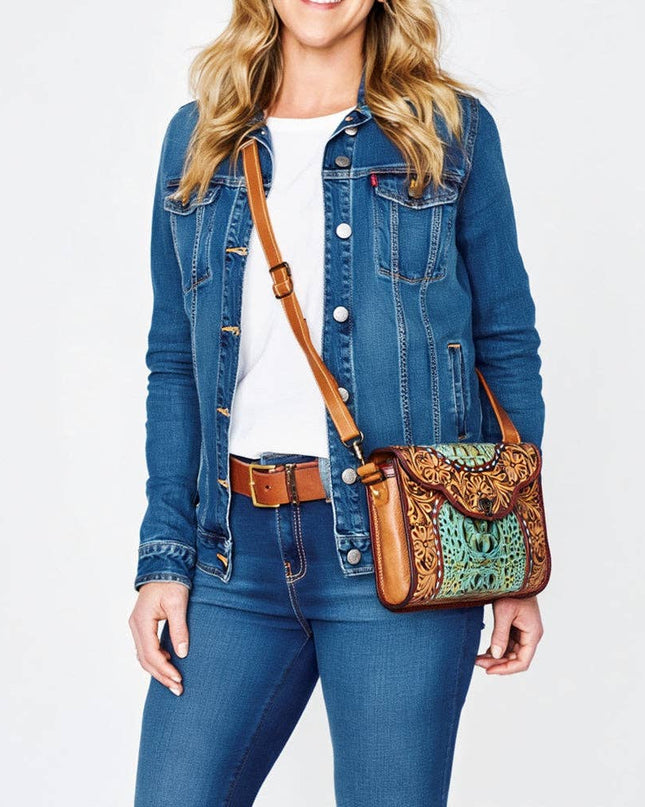 ADBG1303 Wallet Genuine Western Leather Women Bag